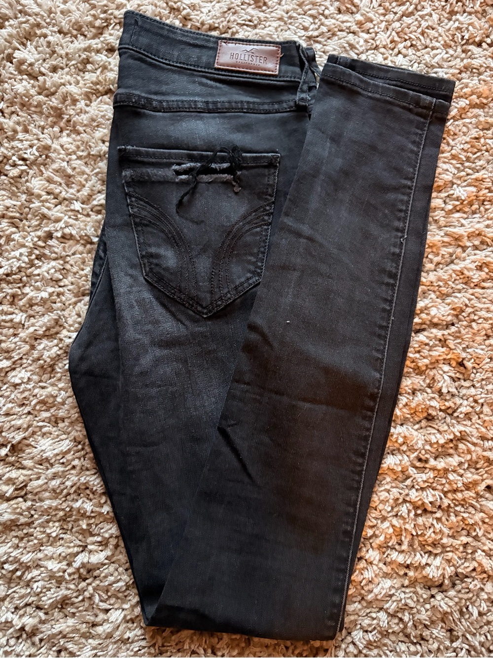 Hollister High-Rise Super Skinny Black Jeans